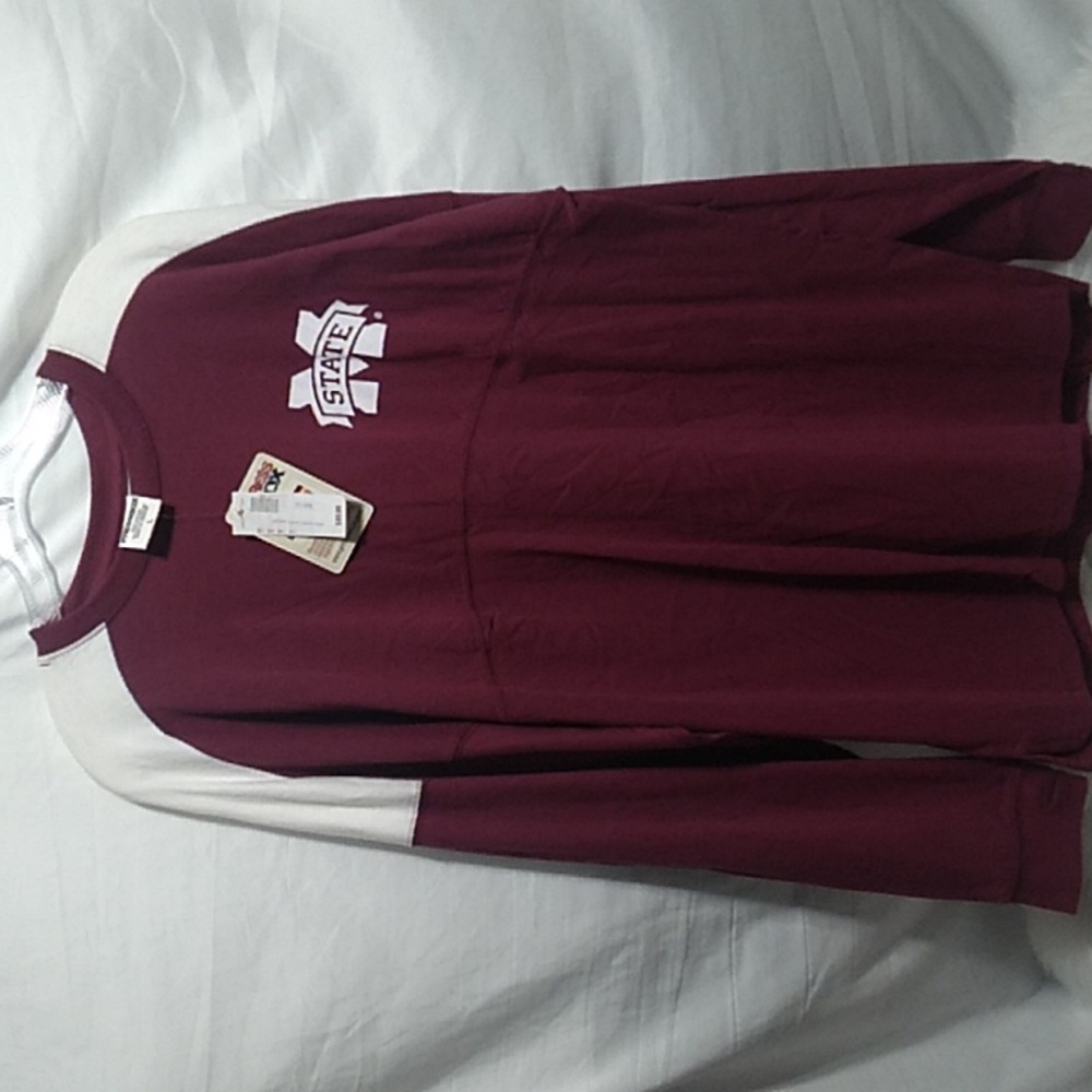 (A-80) SALE! NWT Mississippi State University Pressbox By Royce Apparel Top